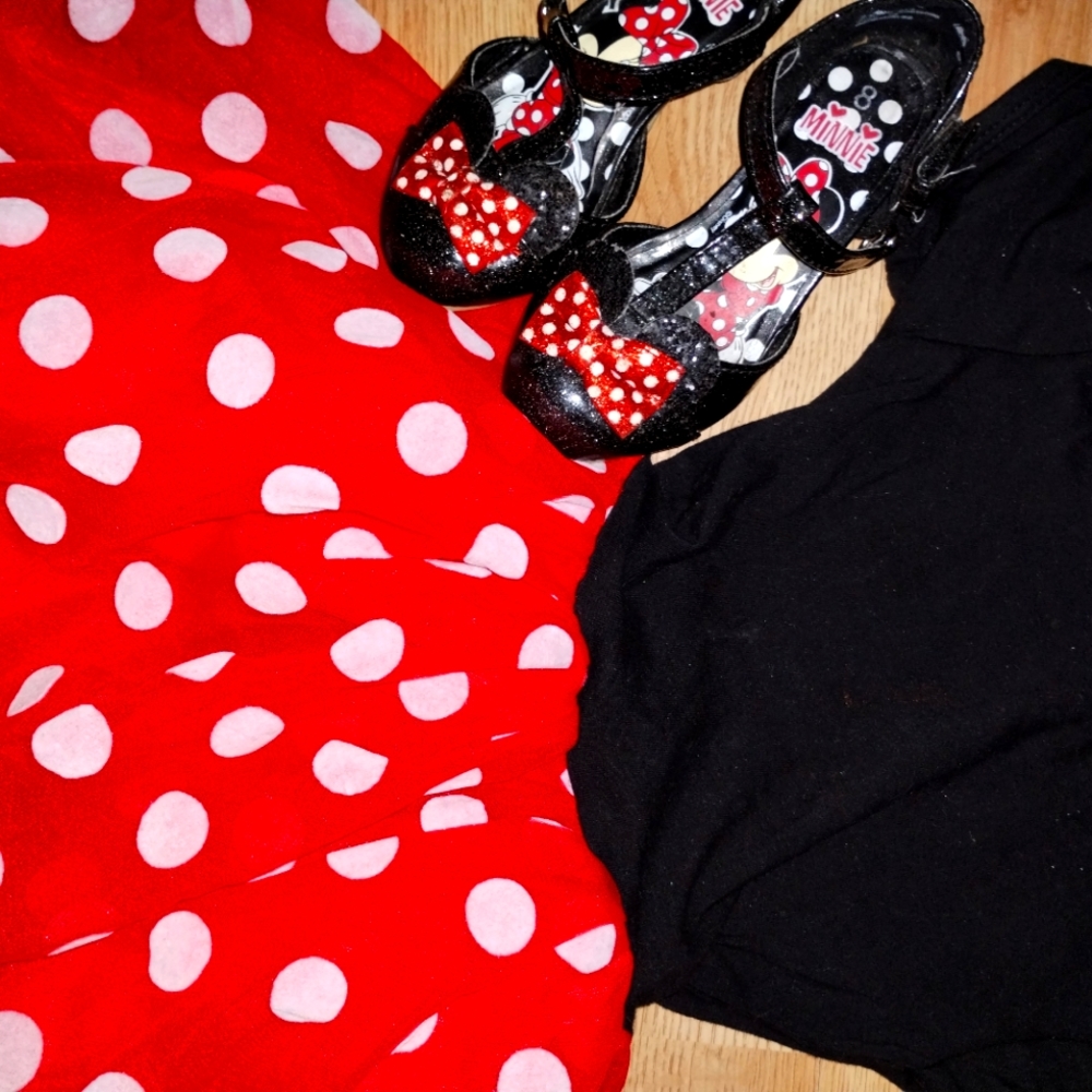 Minnie mouse costume w shoes bundle